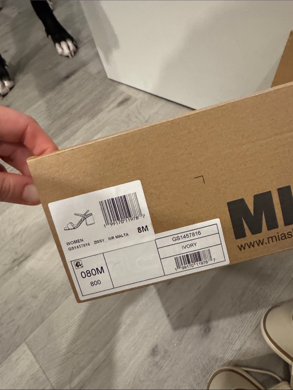 MIA Women's Cream Strappy Square-Toe Heels - Picture 4 of 4